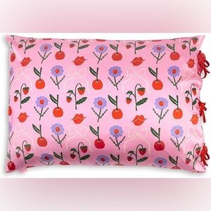 26" x 20" Double Sided Satin Pillow Case Set of 2, pink. Ships Next Business Day